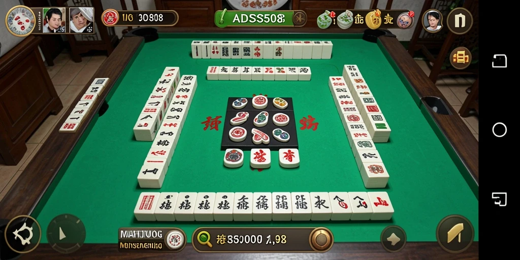 Tampilan gameplay seru dari ADS508 dengan berbagai level Mahjong.