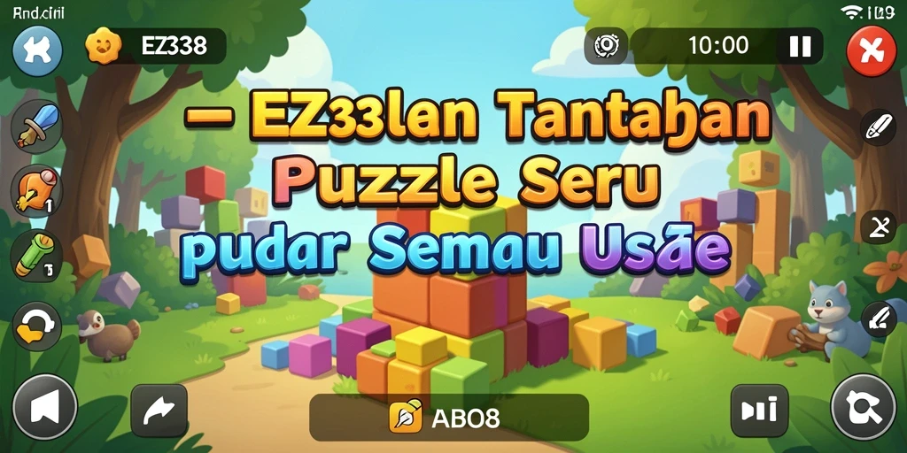 Tampilan gameplay EZ338 yang menantang dan penuh warna.