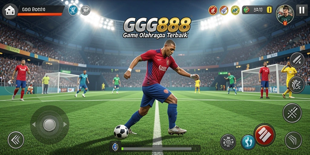 Screenshot utama GGG888 menampilkan aksi mendebarkan dalam pertandingan olahraga.
