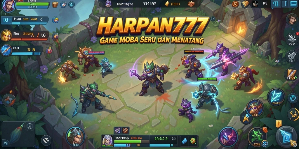 Gameplay seru dalam pertarungan tim di HARAPAN777.