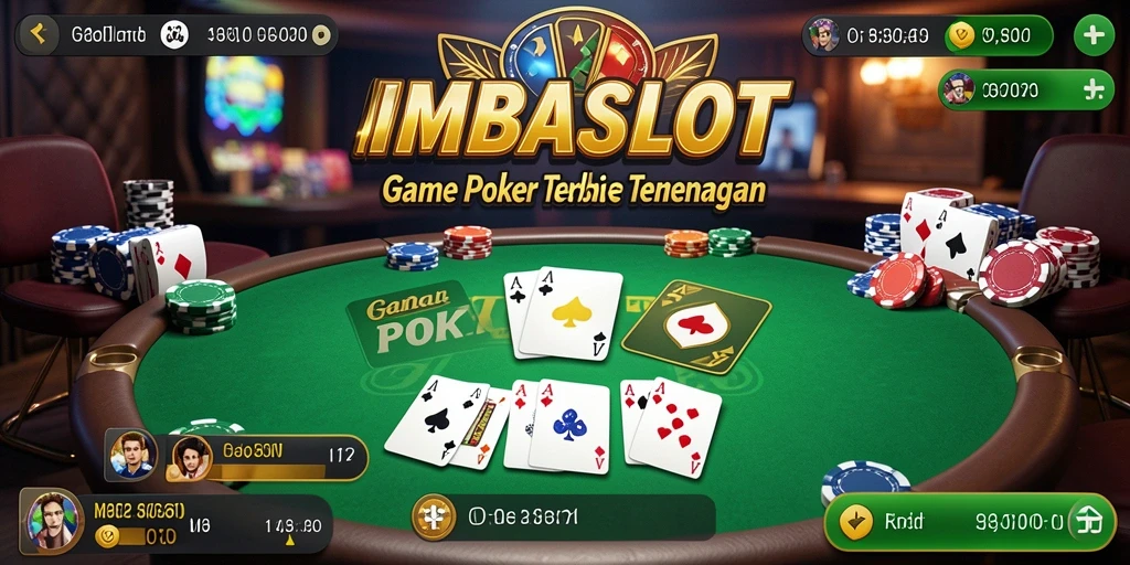 Tampilan permainan Poker yang mendebarkan dan interaktif di IMBASLOT.