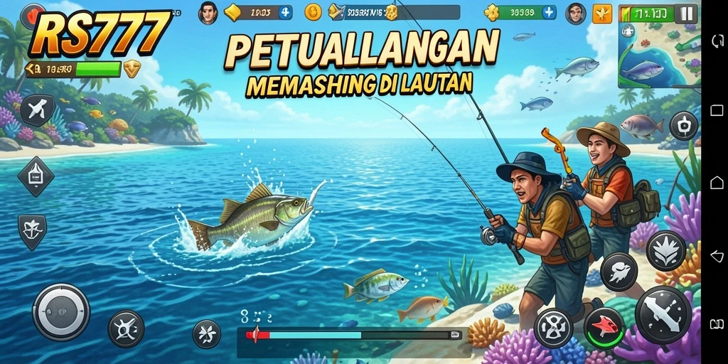 Gameplay RS777 penuh aksi memancing dengan grafik yang memukau.