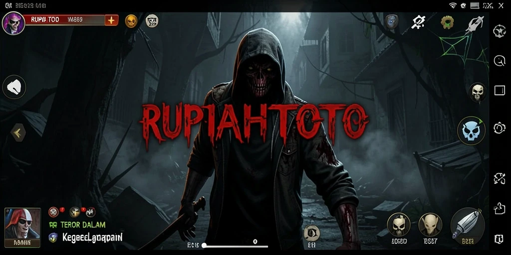 Screenshot menampilkan momen ketegangan di RUPIAHTOTO dengan suasana yang menyeramkan.