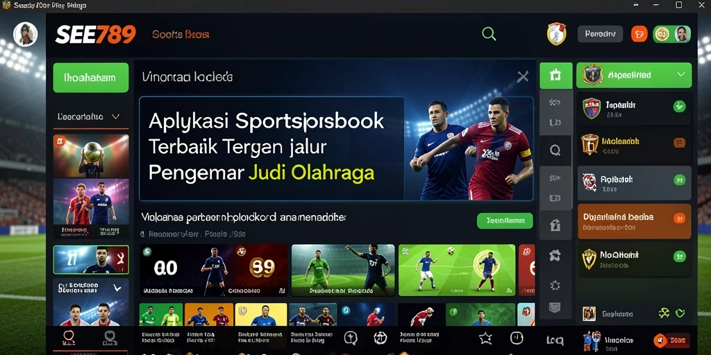Tampilan gameplay aplikasi Sportsbook SEE789 dengan taruhan langsung.