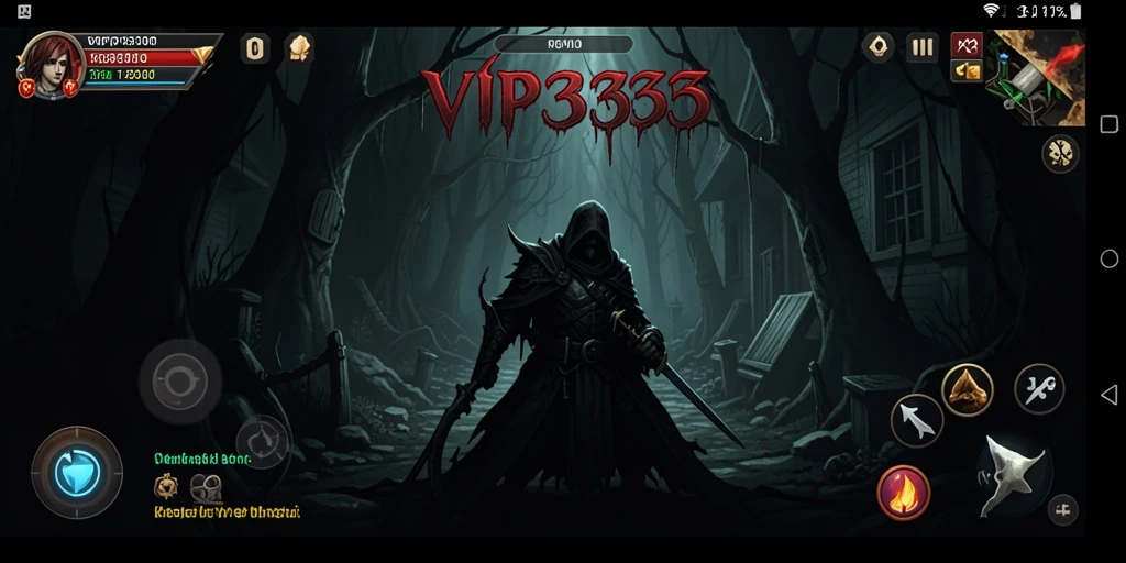 Screenshot gameplay VIP333 menampilkan suasana horror yang mencekam.