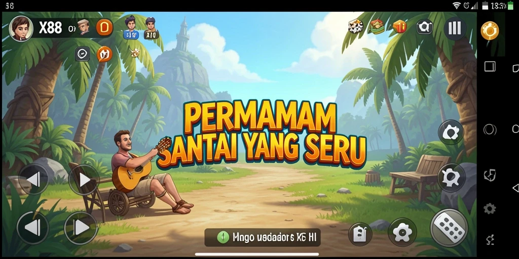 Tampilan gameplay X88 yang ceria dan menarik perhatian.